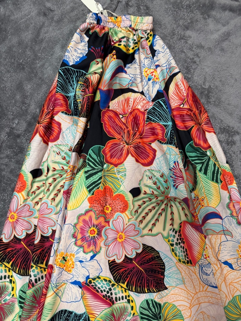 Christian Siriano Multicolor Tropical Floral Print Skirt - Picture 8 of 9